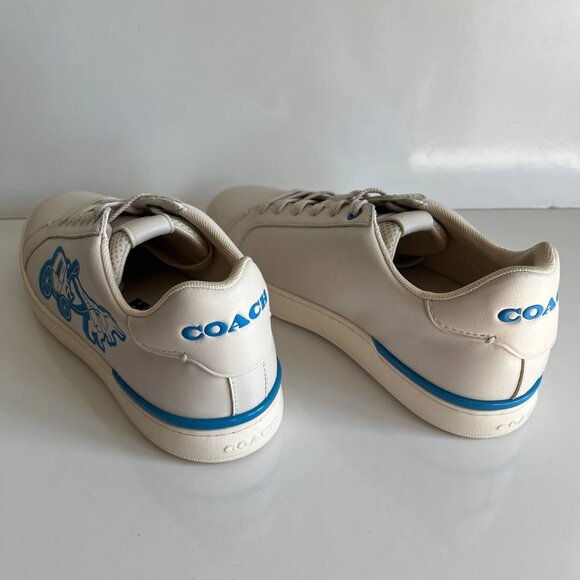 Coach Low-Top Sneakers – White/Blue Graphic – Size US 7.5D (EU 40.5) - Picture 7 of 9